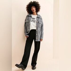 NWT Anthropologie Flat White Grey Coat- Large‎